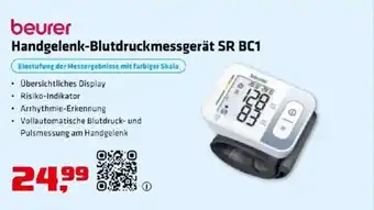 Hartlauer beurer Handgelenk-Blutdruckmessgerät SR BC1 Angebot
