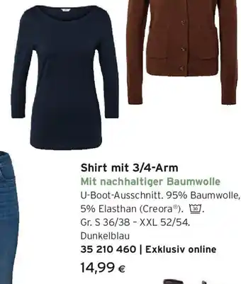 Tchibo Eduscho Shirt mit 3/4-Arm Angebot