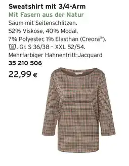 Tchibo Eduscho Sweatshirt mit 3/4-Arm Angebot