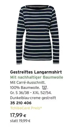 Tchibo Eduscho Gestreiftes langarmshirt Angebot