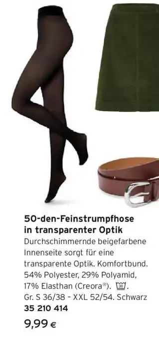 Tchibo Eduscho 50-den-Feinstrumpfhose in transparenter Optik Angebot