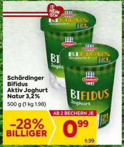 Billa Schärdinger Bifidus Aktiv Joghurt Natur 3,2% Angebot
