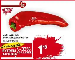 Billa Ja! Natürlich Bio-Spitzpaprika rot Angebot