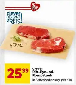 Billa clever Rib-Eye- od. Rumpsteak Angebot