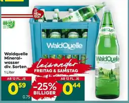 Billa Waldquelle Mineralwasser div. Sorten Angebot
