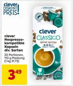 Billa clever Nespresso-kompatible Kapseln div. Sorten Angebot