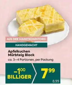 Billa Apfelkuchen Mürbteig Block Angebot