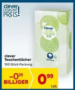 Billa clever Taschentücher Angebot