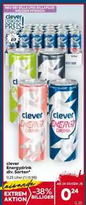 Billa clever Energydrink div. Sorten Angebot