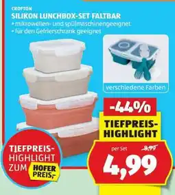 Hofer CROFTON SILIKON LUNCHBOX-SET FALTBAR Angebot