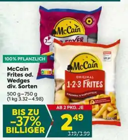 Billa McCain Frites od. Wedges div. Sorten Angebot