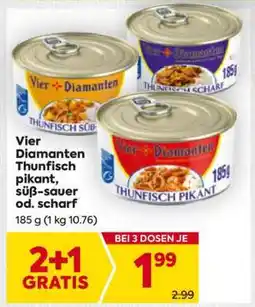 Billa Vier Diamanten Thunfisch pikant, süß-sauer od. scharf Angebot