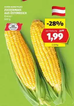 Hofer ZUCKERMAIS AUS ÖSTERREICH Angebot