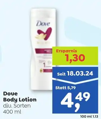 ADEG Dove Body Lotion Angebot