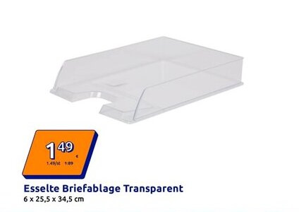 Action Esselte Briefablage Transparent Angebot