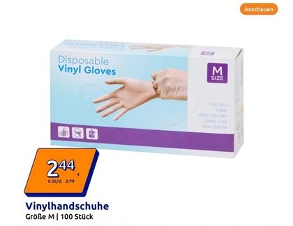 Action Vinylhandschuhe Angebot