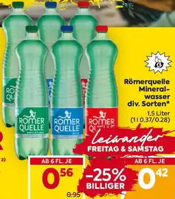 Billa Römerquelle mineralwasser Angebot