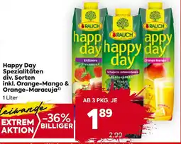 Billa Happy day spezialitäten div. sorten inkl. orange-mango & orange-maracuja Angebot