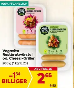 Billa Vegavita rostbratwürstel od. cheezi-griller Angebot