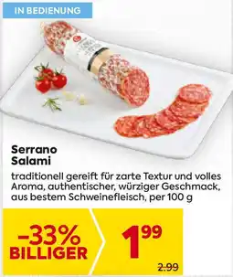 Billa Serrano salami Angebot
