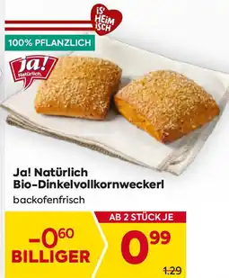 Billa Ja! natürlich bio-dinkelvollkornweckerl Angebot