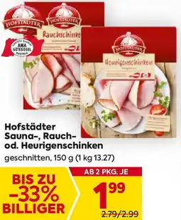 Billa Hofstädter sauna-, rauch- od. heurigenschinken Angebot
