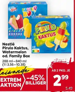 Billa Nestlé pirulo kaktus, watermelon od. family box Angebot