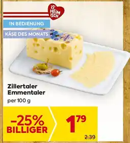 Billa Zillertaler emmentaler Angebot