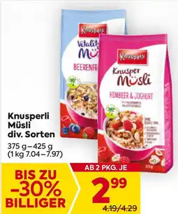 Billa Knusperli müsli div. sorten Angebot