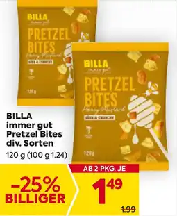 Billa Billa immer gut pretzel bites div. sorten Angebot