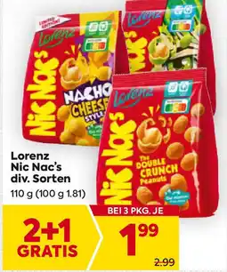 Billa Lorenz Nic Nac's div. Sorten Angebot