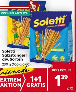 Billa Soletti Salzstangerl div. Sorten Angebot