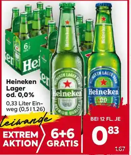 Billa Heineken lager od. 0,0% Angebot