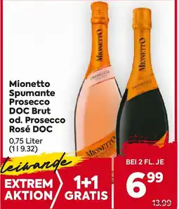 Billa Mionetto spumante prosecco doc brut od. prosecco rosé doc Angebot