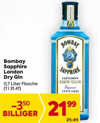 Billa Bombay sapphire london dry gin Angebot