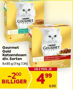 Billa Gourmet katzendosen div. sorten Angebot