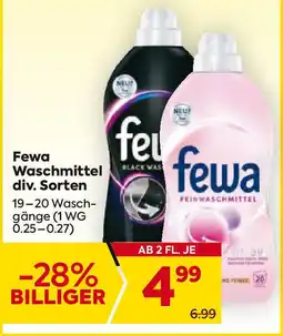 Billa Fewa waschmittel div. sorten Angebot