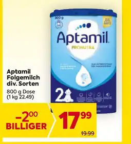 Billa Aptamil folgemilch div. sorten Angebot