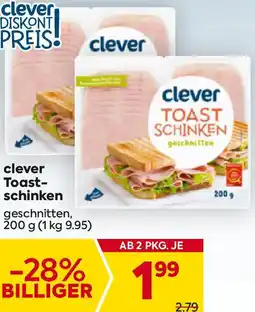 Billa Clever toast- schinken Angebot