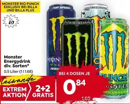 Billa Monster energydrink div. sorten Angebot