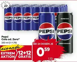 Billa Pepsi cola od. zero Angebot