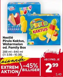 Billa Nestlé Pirulo Kaktus, Watermelon od. Family Box Angebot