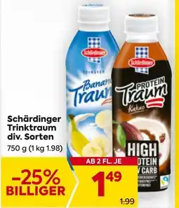 Billa Schärdinger Trinktraum div. Sorten Angebot