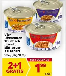 Billa Vier diamanten thunfisch pikant, süß-sauer od. scharf Angebot