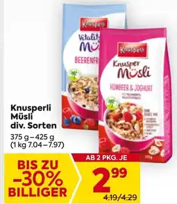 Billa Knusperli müsli div. sorten Angebot