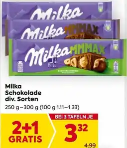 Billa Milka schokolade div. sorten Angebot