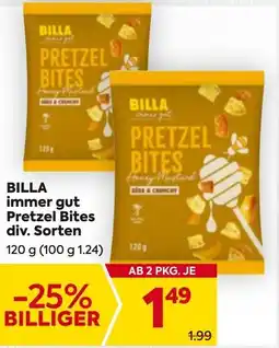 Billa Billa immer gut pretzel bites div. sorten Angebot