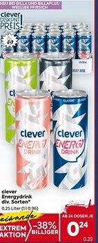 Billa clever ENERG DRINK div. sorten Angebot
