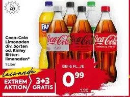 Billa Coca-Cola Limonaden div. Sorten od. Kinley Bitter- limonaden Angebot