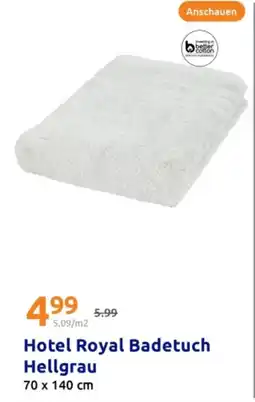 Action Hotel Royal Badetuch Hellgrau Angebot